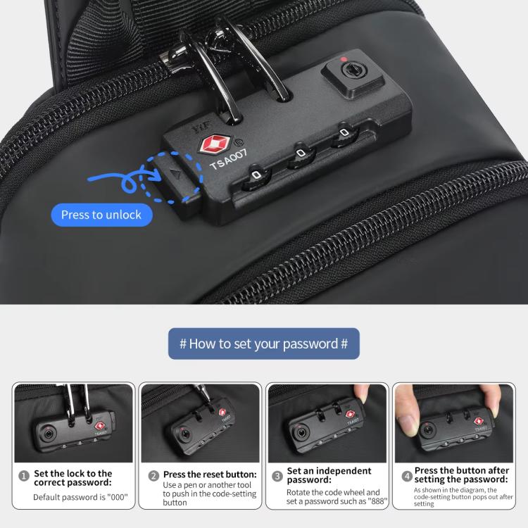 Tigernu TSA007 Antirrobo Bolsa Bandolera Para Hombre