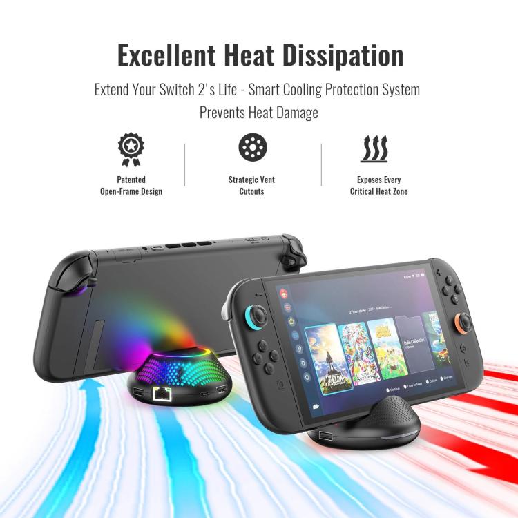 JYS Nintendo Switch 2 4K 60Hz Dock para TV 5In1 Hub Compatible con Switch