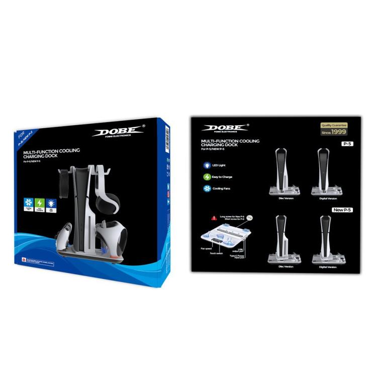 DOBE TP5-3550 Base Enfriamiento PS5 Carga 2 Mandos VR2