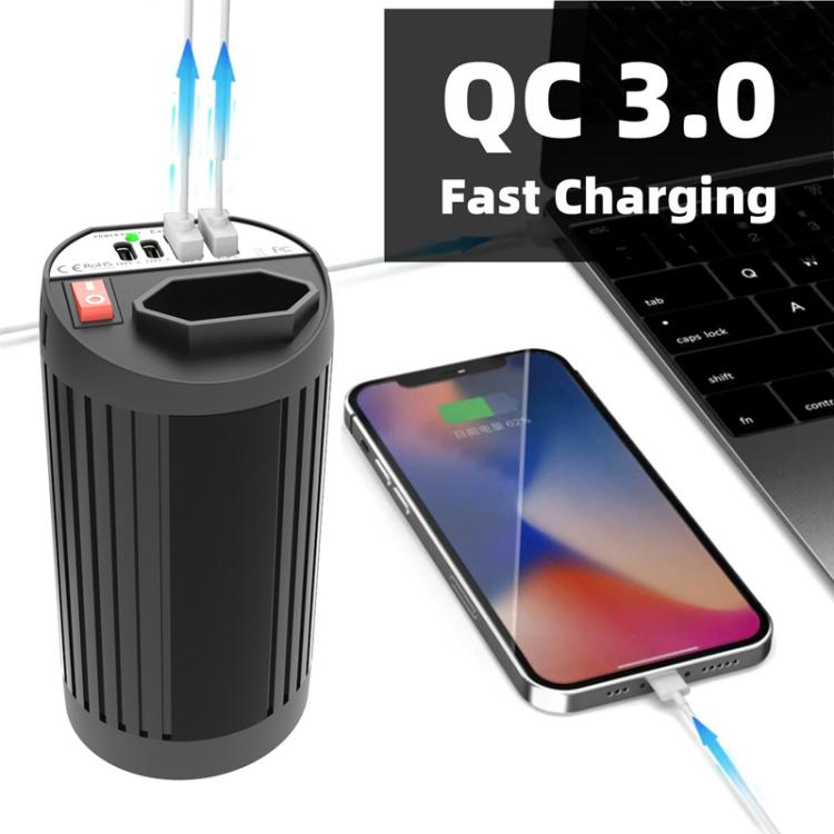 Gurxun 200W Car Inverter Modified Wave Dual USB Type C