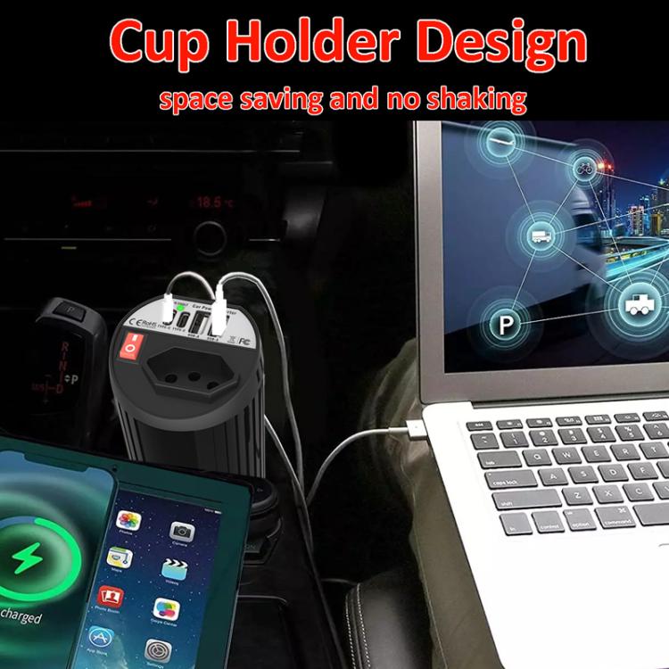 Gurxun 200W Car Inverter Modified Wave Dual USB Type C