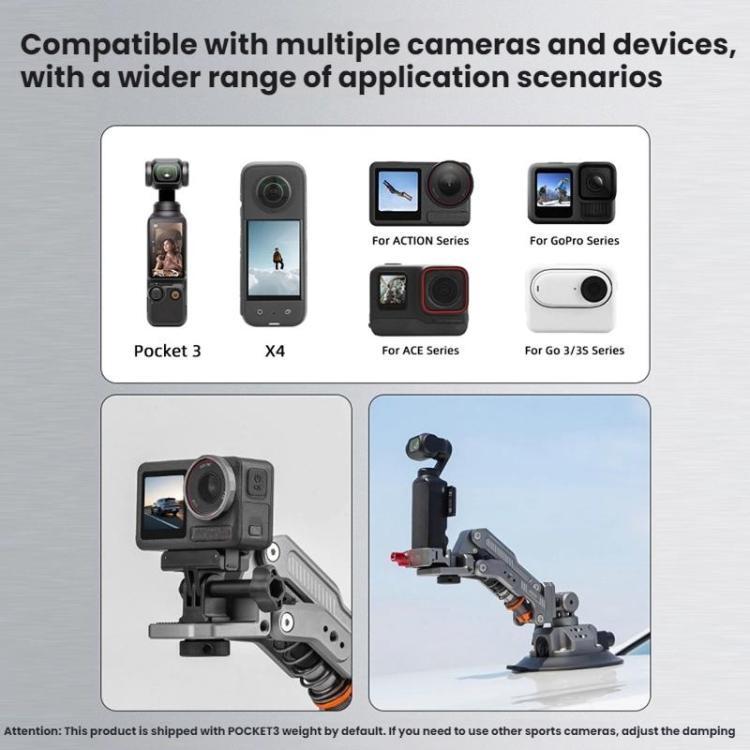 DJI Osmo Pocket 3 Soporte Ventosa Con Absorción Eje Z