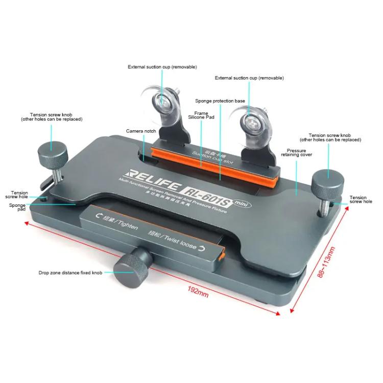TechClamp TSCPhoneGlassClamp Pantalla Presión Estable