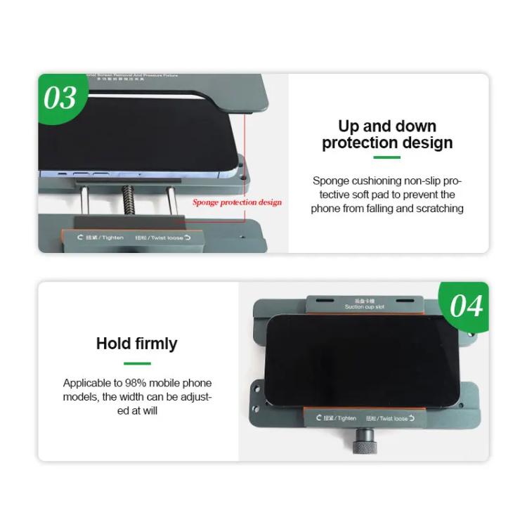 TechClamp TSCPhoneGlassClamp Pantalla Presión Estable