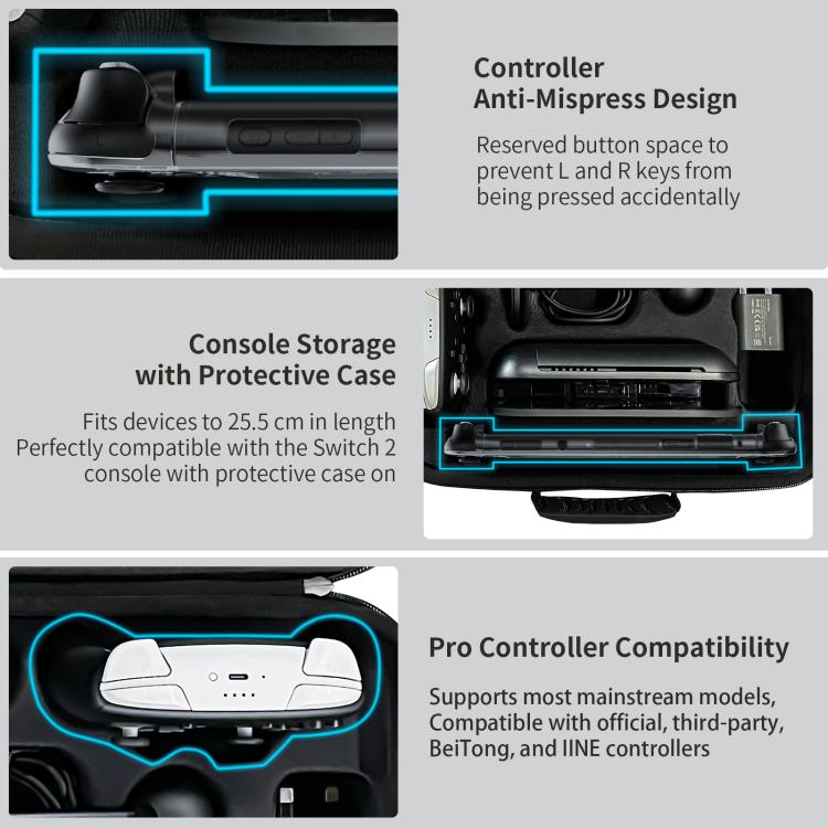 JYS Nintendo Switch 2 Estuche Todo En Uno Con Correa