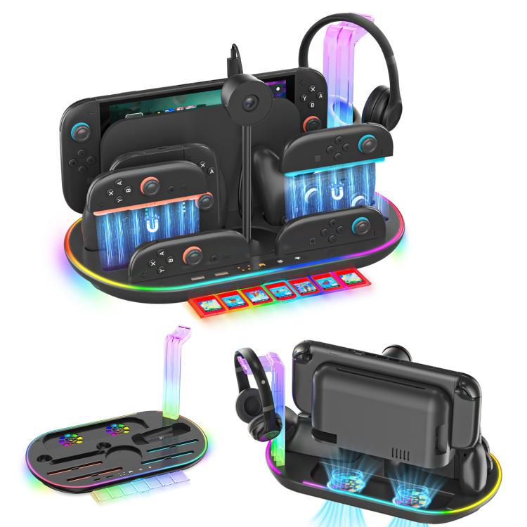 JYS NS2322 Base de Carga Nintendo Switch 2 RGB Iluminada