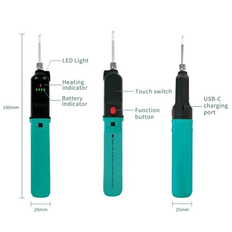 Solix Soldador Inalámbrico 12W Control Tactil Reparación