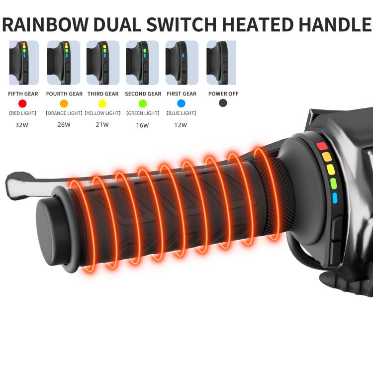 WUPP Rainbow Light Manillar Calefactable Con Memoria