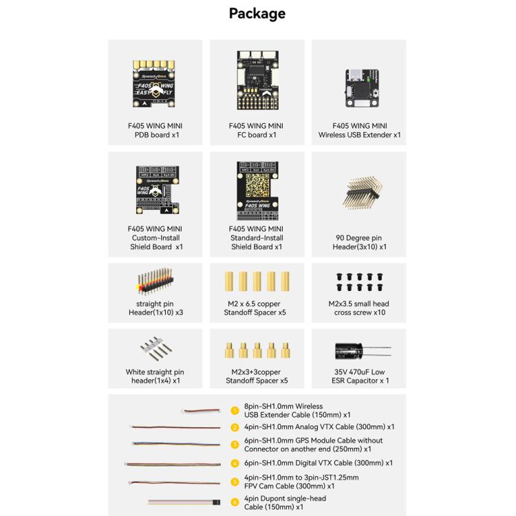 SpeedyBee F405 WING MINI Controlador De Vuelo Compacto