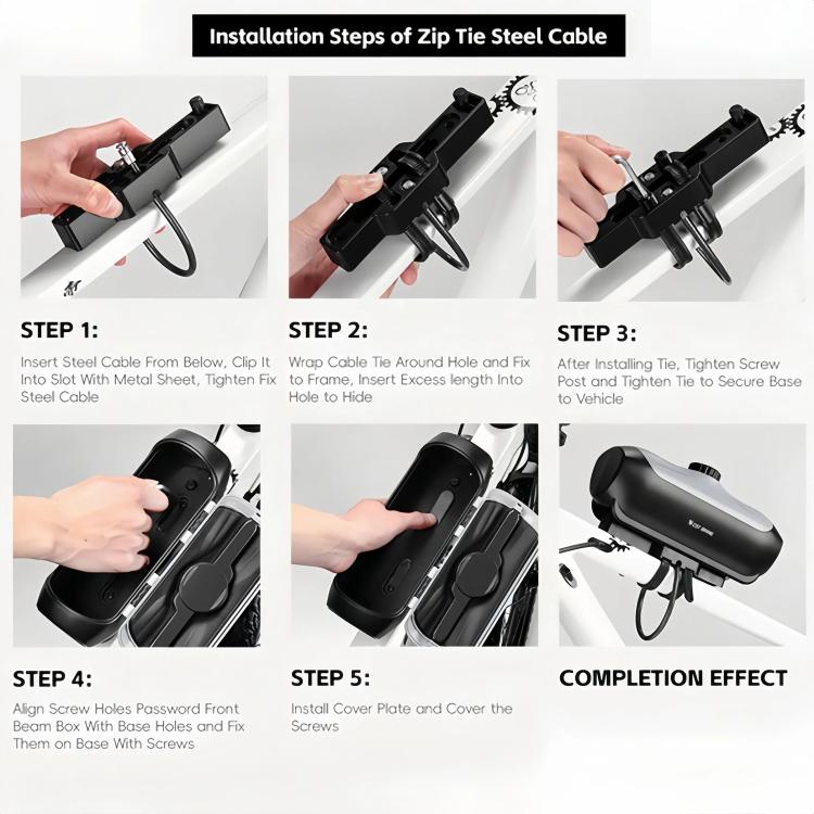 West Biking YP0719433 Bike Lock Box Combination Lock