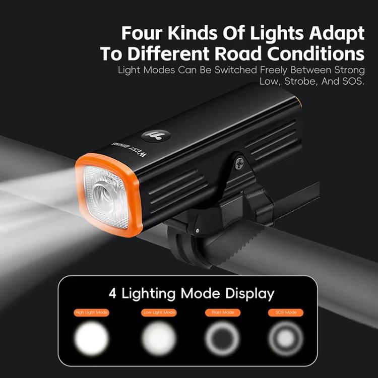 WEST BIKING YP0701473 Faro Bicicleta 3000mAh Alta Luz