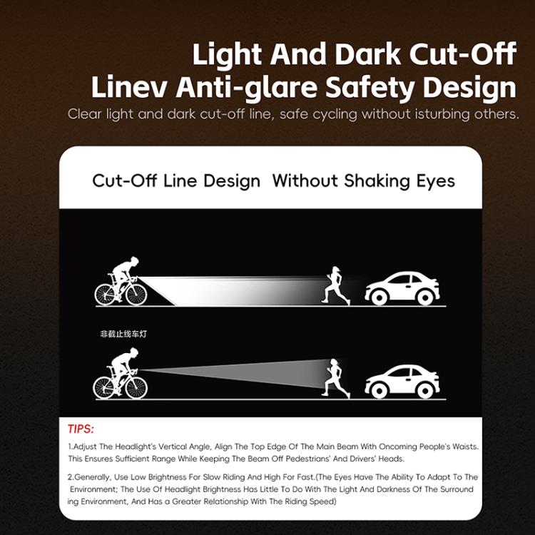 WEST BIKING YP0701473 Faro Bicicleta 3000mAh Alta Luz