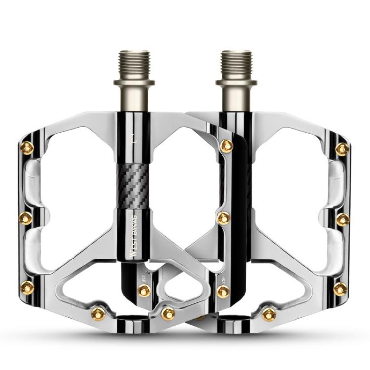WEST BIKING Pedales Bicicleta Aluminio 3 Rodamientos 14mm