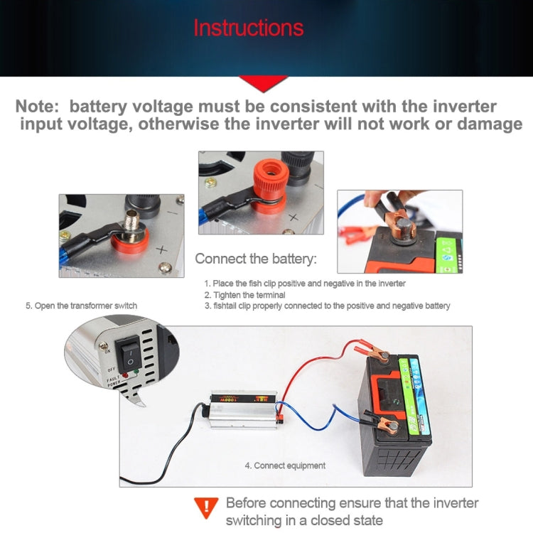 SUVPR DY-LG1000S Inversor De Energía Para Automóvil Onda Sinusoidal Pura