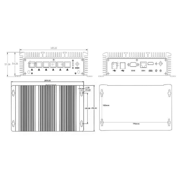 HYSTOU P09-6L Mini PC 4GB+128GB Intel Celeron 3865U by HYSTOU