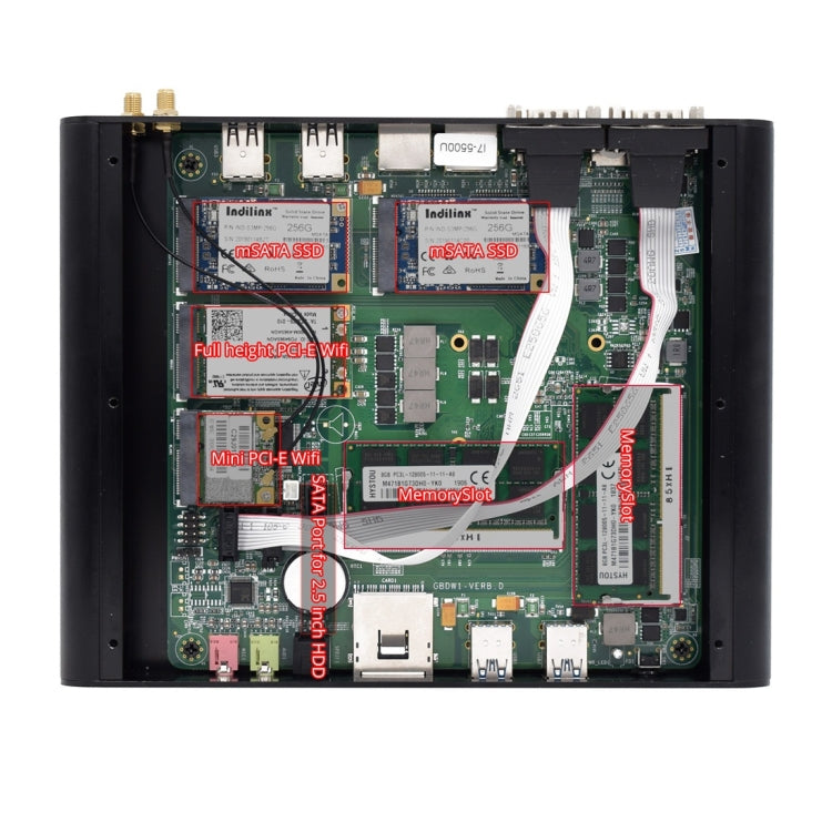 Hystou P05B-I3-5005U-2C Mini PC Sin Ventilador 16GB+256GB Pro