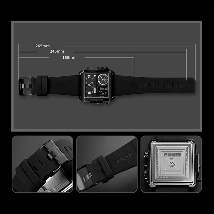 Skmei 1391 Reloj Digital de Negocios Impermeable 30 m