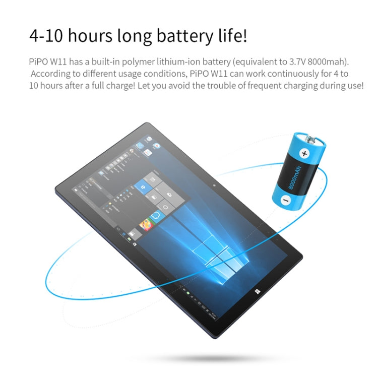 PiPO W11 2 en 1 Tablet PC, 11.6 Pulgadas, 8GB+128GB, Bluetooth 5.1
