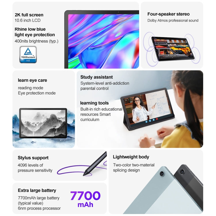Lenovo Pad 2022 Tablet WiFi 10.6 Pulgadas 6GB+128GB Snapdragon 680