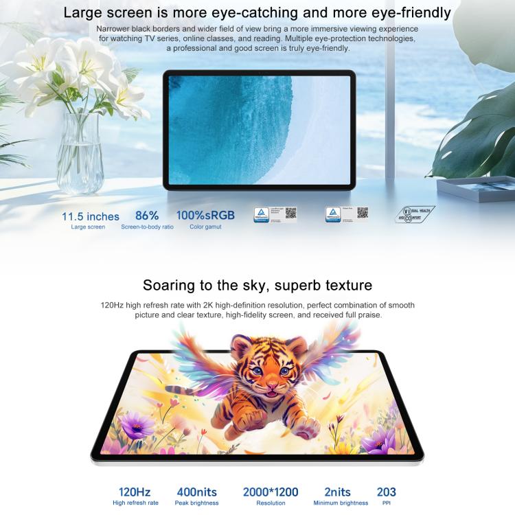Tableta Honor Pad X9 Pro WiFi de 11,5 pulgadas, 8 GB + 128 GB, MagicOS 9.0, Qualcomm Snapdragon 685 Octa Core, 8GB+128GB