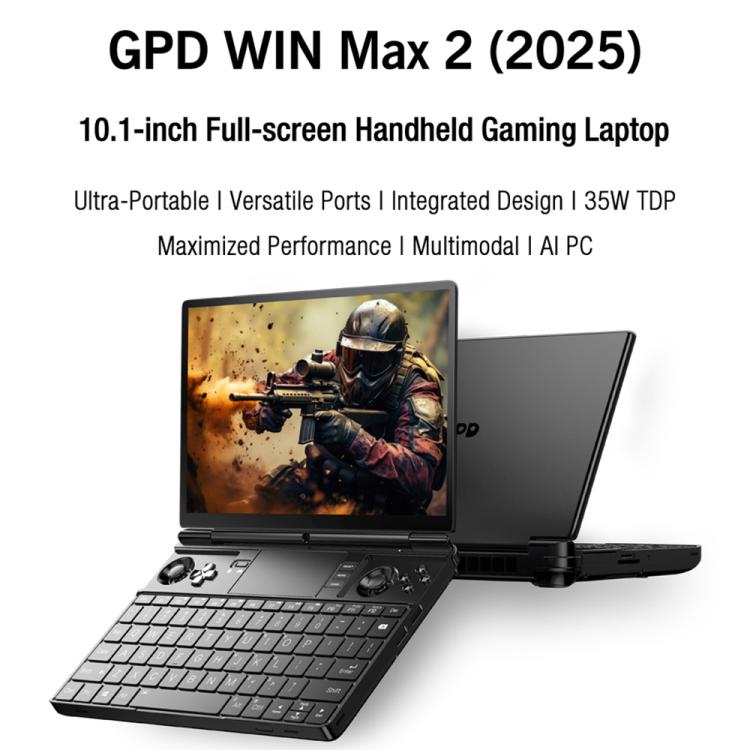 GPD WIN Max 2 2025, PC Portátil para Juegos, Ryzen 7, 32GB+1TB