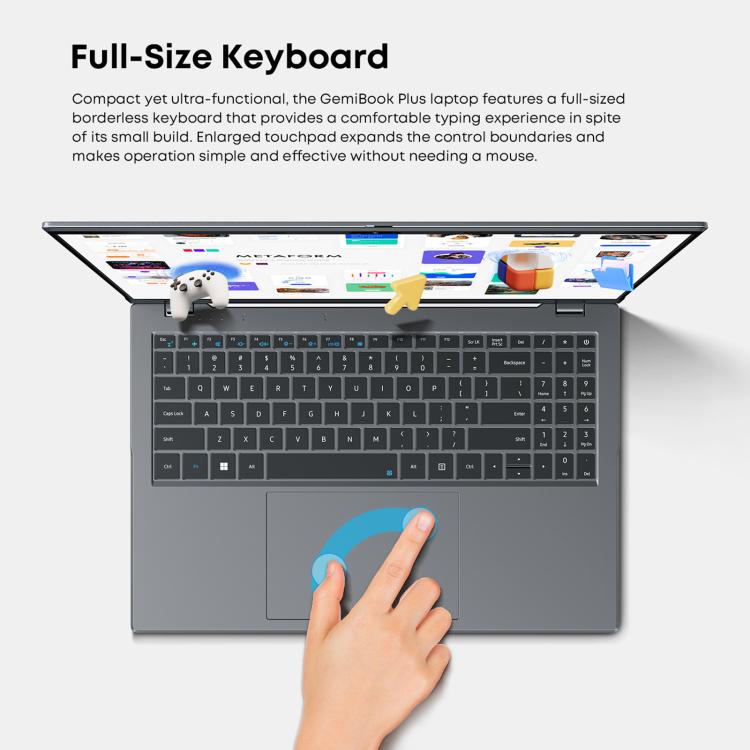 CHUWI GemiBook Plus 15.6 Pulgadas Laptop 8GB+256GB Intel N100 Windows 11 Wi-Fi 6