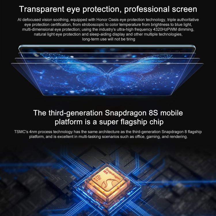 Tableta Honor Pad GT Pro WiFi de 12,3 pulgadas, 12 GB + 256 GB, MagicOS 8.0.1, Qualcomm Snapdragon 8s Gen 3 Octa Core, 12GB+256GB