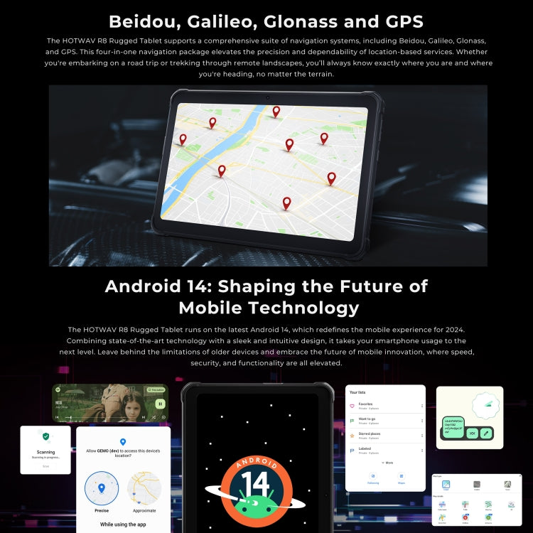HOTWAV Tab R8 Tableta 4GB+128GB IP68 4G Android 14 Global by HOTWAV