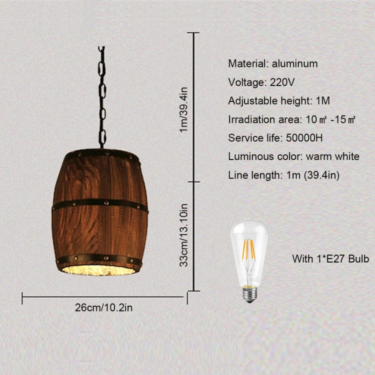 YWXLight Lámpara Barril Vintage Lámpara Luz Blanca