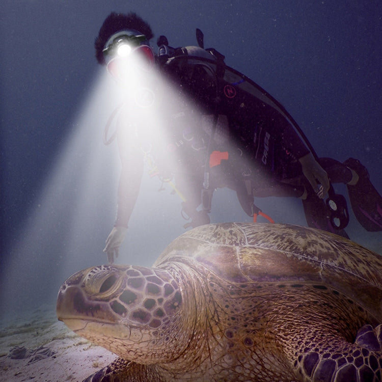 YWXLight Linterna de Buceo 60m Indicador de Batería