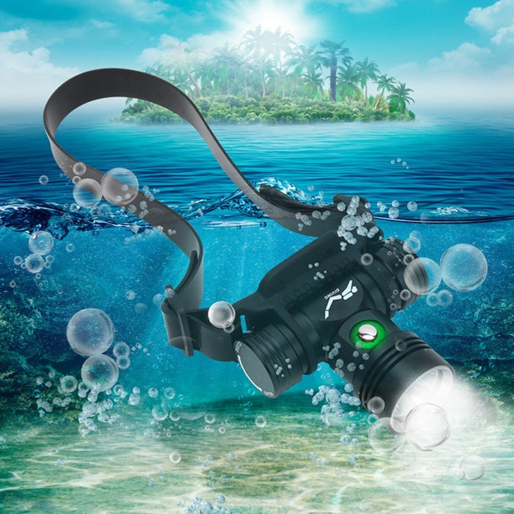 YWXLight Linterna de Buceo 60m Indicador de Batería