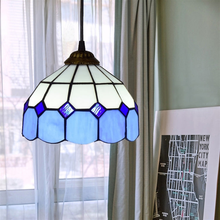 LuminaBar Lámpara Colgante Bar Vidrieras 8 Pulgadas Estilo