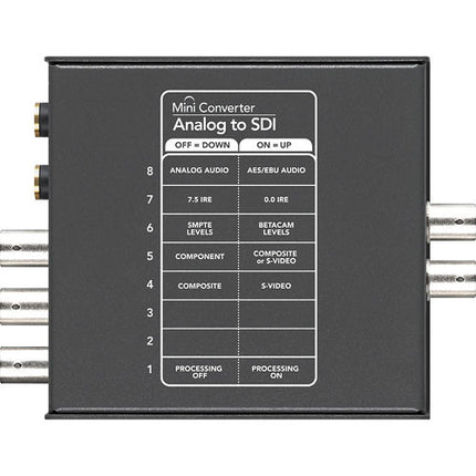 Blackmagic Design Mini Converter Convertidor Analógico a SDI con Audio Embebido y Fuente de Poder