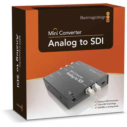 Blackmagic Design Mini Converter Convertidor Analógico a SDI con Audio Embebido y Fuente de Poder