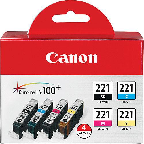 Canon CLI-221 Pack de Tintas Cuatro Colores para Impresoras PIXMA