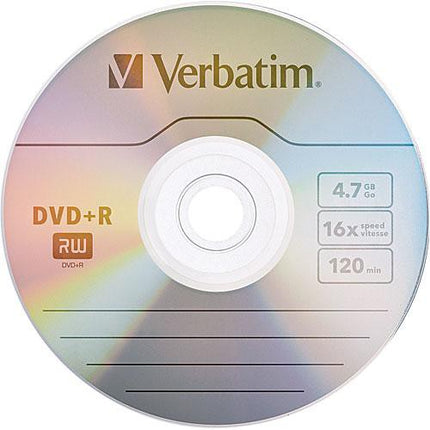 Verbatim DVD+R 4.7GB 16x Disco 50 unidades con garantía limitada de por vida