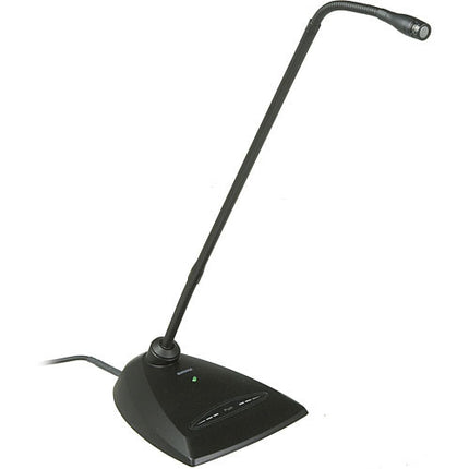 Shure MX418D/C Micrófono de Cuello de Ganso Cardioide 18" con Base de Escritorio y Cable de 3 m