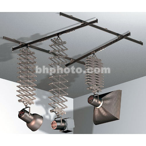 Manfrotto Pro Studio Rail System 43 Kit para 3 luces con rieles de 9'10" y montaje seguro