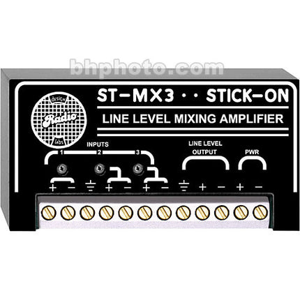 RDL ST-MX3 Mezclador de Audio 3 Canales Entradas Línea montaje adhesivo