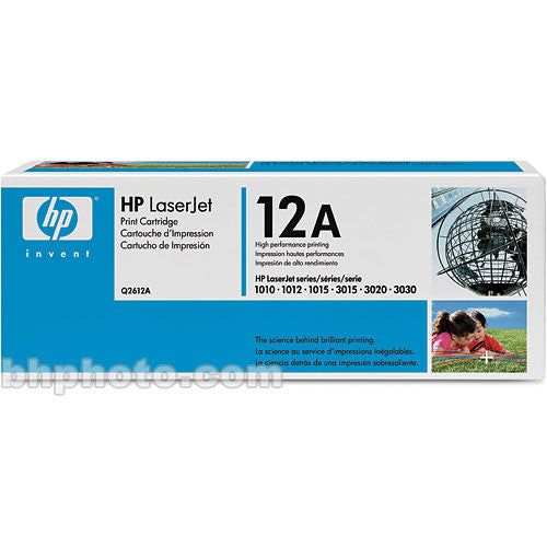 Cartucho de Tóner HP LaserJet Q2612A Negro para Impresoras HP LaserJet 1012 1018 1020 1022 3015 3020 3030 3050 3052 3055 M1319f