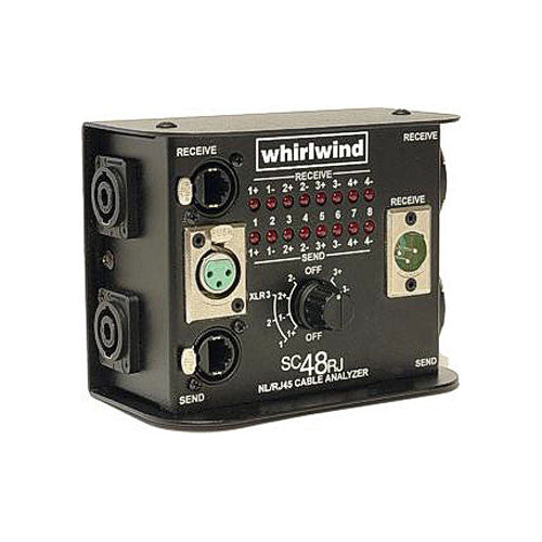 Whirlwind SC Series Probador de Cables NL XLR RJ45 con LEDs y Pruebas Rápidas