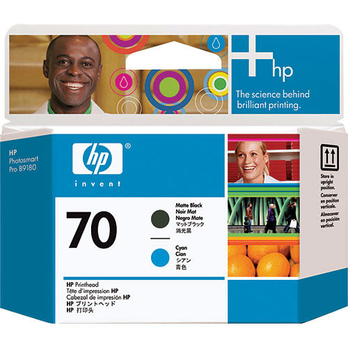 HP 70 Cabezal de impresión Matte Black Cyan para Designjet 24 y 44 pulgadas
