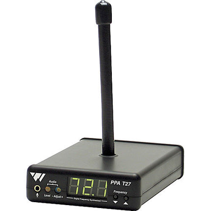 Williams Sound PPA-T27 Transmisor FM Base Compacto Alcance 152m Entradas RCA Tunable 72.1-75.9 MHz