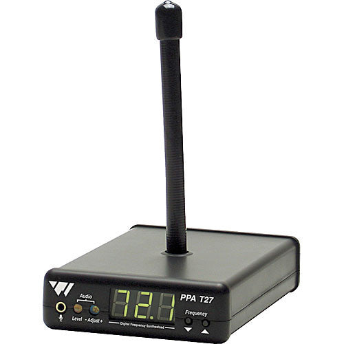 Williams Sound PPA-T27 Transmisor FM Base Compacto Alcance 152m Entradas RCA Tunable 72.1-75.9 MHz