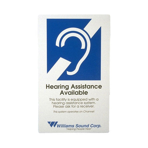 Williams Sound IDP008 Placa de Pared ADA para Asistencia Auditiva con Garantía 90 Días