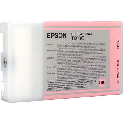 Cartucho de tinta Light Magenta UltraChrome K3 Epson T603C00 220mL para impresoras Stylus Pro 7800 9800