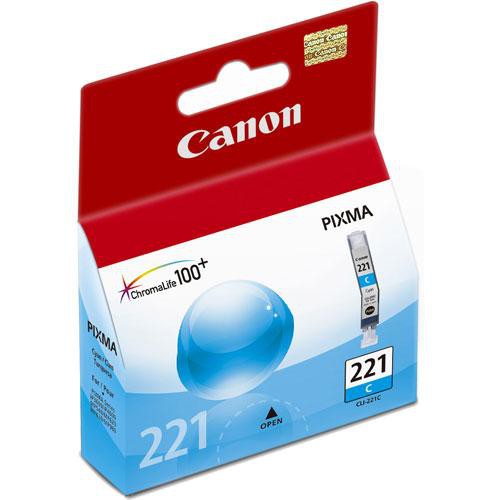 Canon CLI-221 Cartucho de Tinta Cian para Impresoras PIXMA iP3600 870