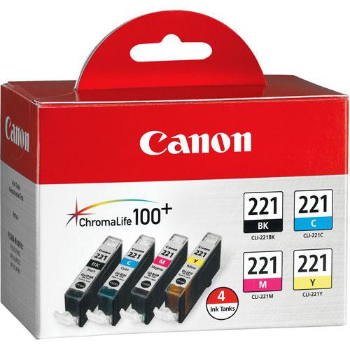 Canon CLI-221 Pack de Tintas Cuatro Colores para Impresoras PIXMA