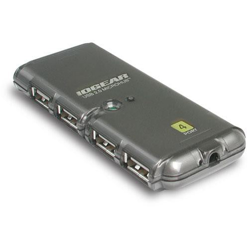 IOGEAR 4-Port USB 2.0 Micro Hub concentrador USB con adaptador de corriente