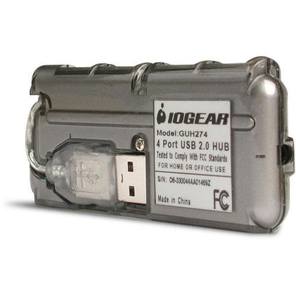 IOGEAR 4-Port USB 2.0 Micro Hub concentrador USB con adaptador de corriente